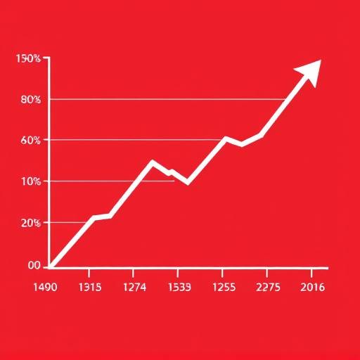Financial chart showing a downturn in the housing market