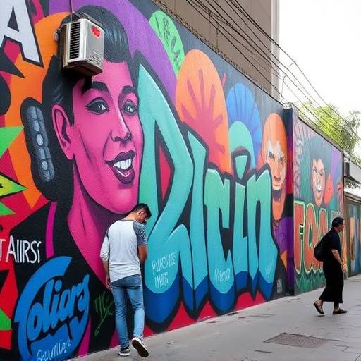 Vibrant street art scene in Buenos Aires, Argentina